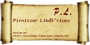 Pirnitzer Libériusz névjegykártya